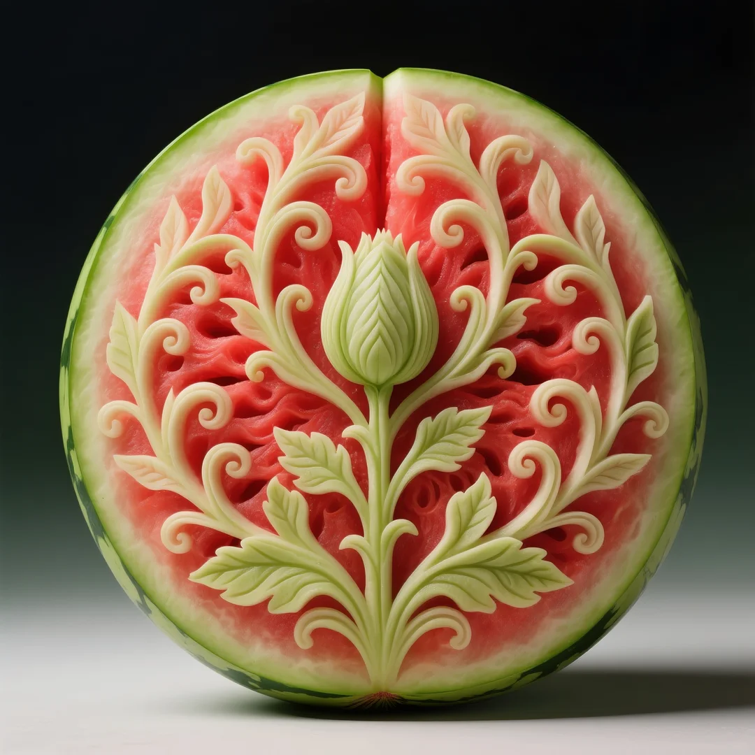 即梦AI 【水果】【西瓜】| 炎炎夏日，来一组赏心悦目的西瓜图案解暑降温，附提示词