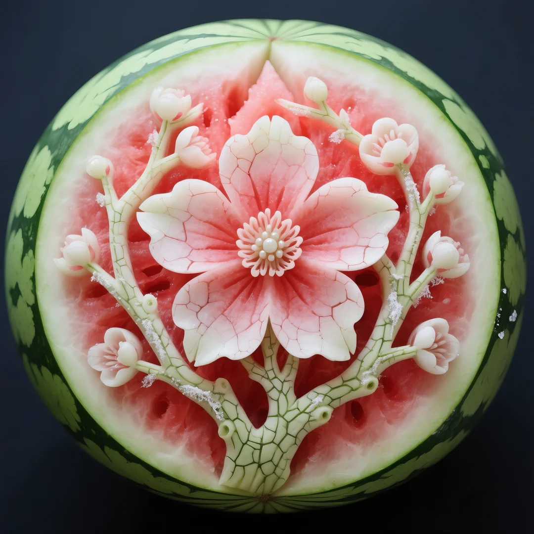 即梦AI 【水果】【西瓜】| 炎炎夏日，来一组赏心悦目的西瓜图案解暑降温，附提示词