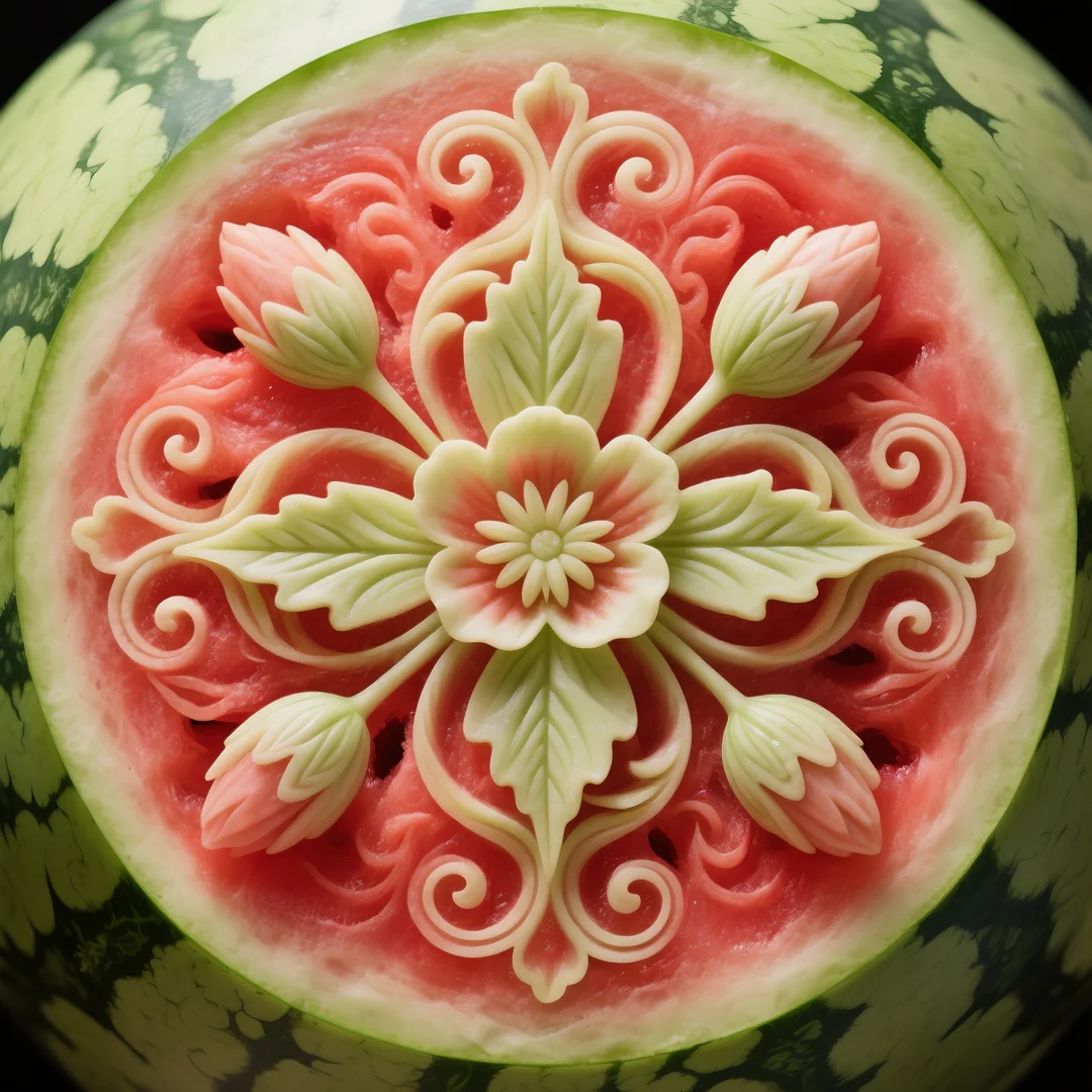 即梦AI 【水果】【西瓜】| 炎炎夏日，来一组赏心悦目的西瓜图案解暑降温，附提示词