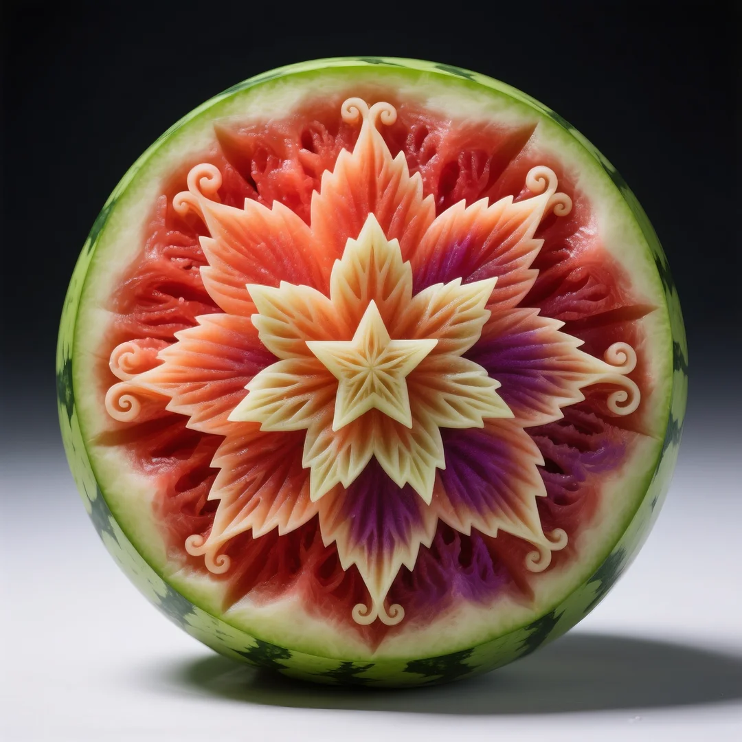 即梦AI 【水果】【西瓜】| 炎炎夏日，来一组赏心悦目的西瓜图案解暑降温，附提示词