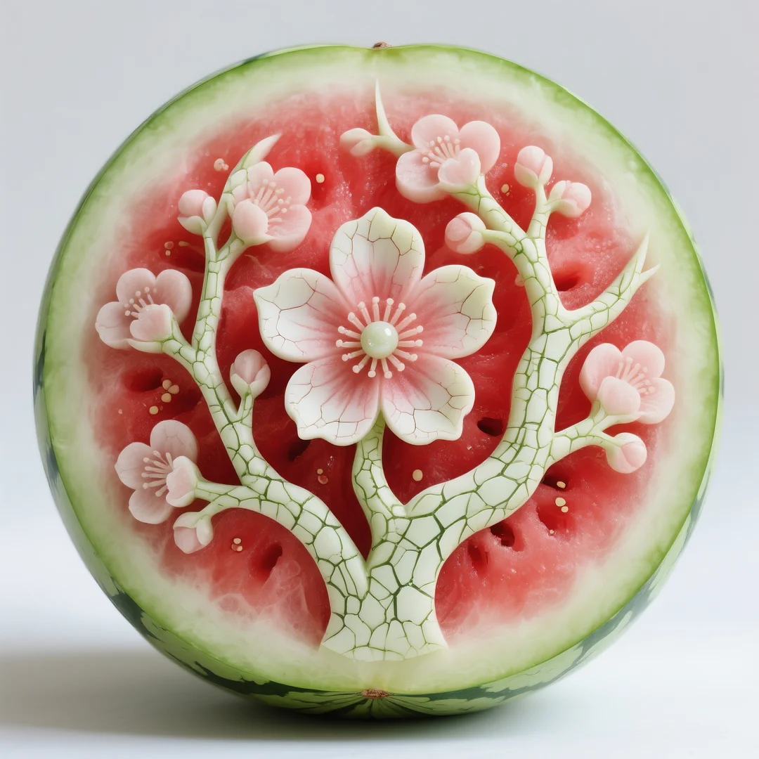 即梦AI 【水果】【西瓜】| 炎炎夏日，来一组赏心悦目的西瓜图案解暑降温，附提示词