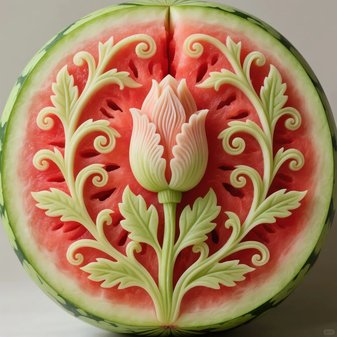 即梦AI 【水果】【西瓜】| 炎炎夏日，来一组赏心悦目的西瓜图案解暑降温，附提示词