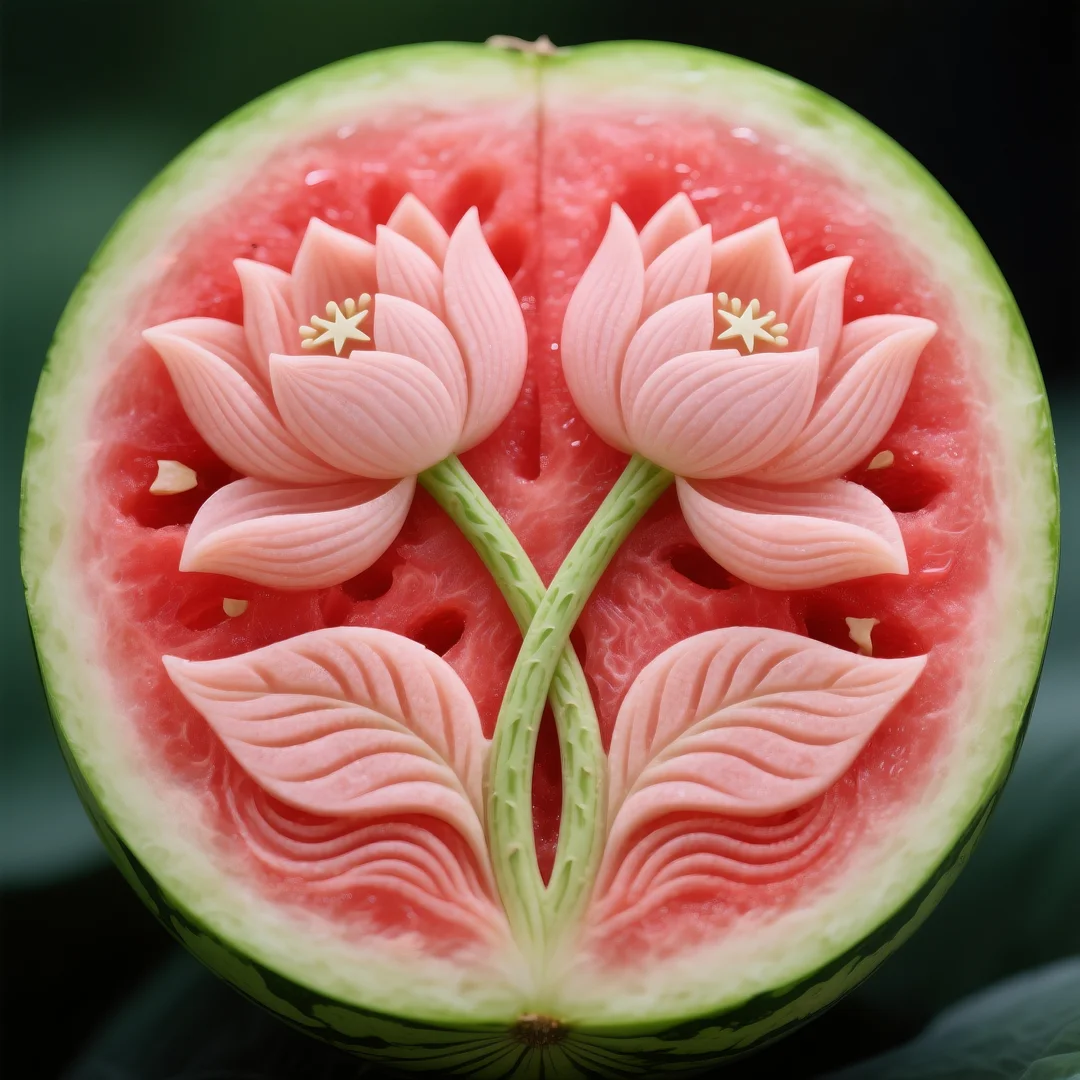 即梦AI 【水果】【西瓜】| 炎炎夏日，来一组赏心悦目的西瓜图案解暑降温，附提示词