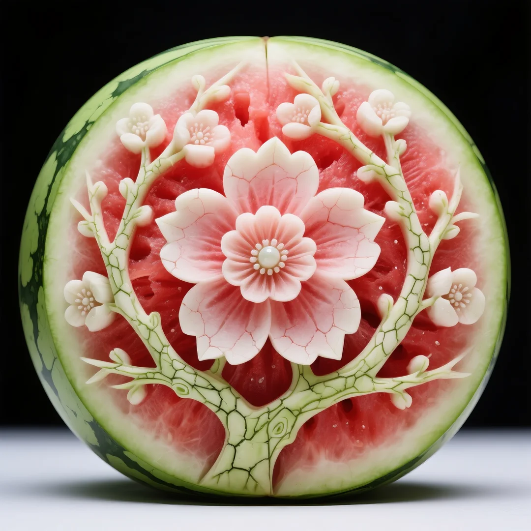 即梦AI 【水果】【西瓜】| 炎炎夏日，来一组赏心悦目的西瓜图案解暑降温，附提示词
