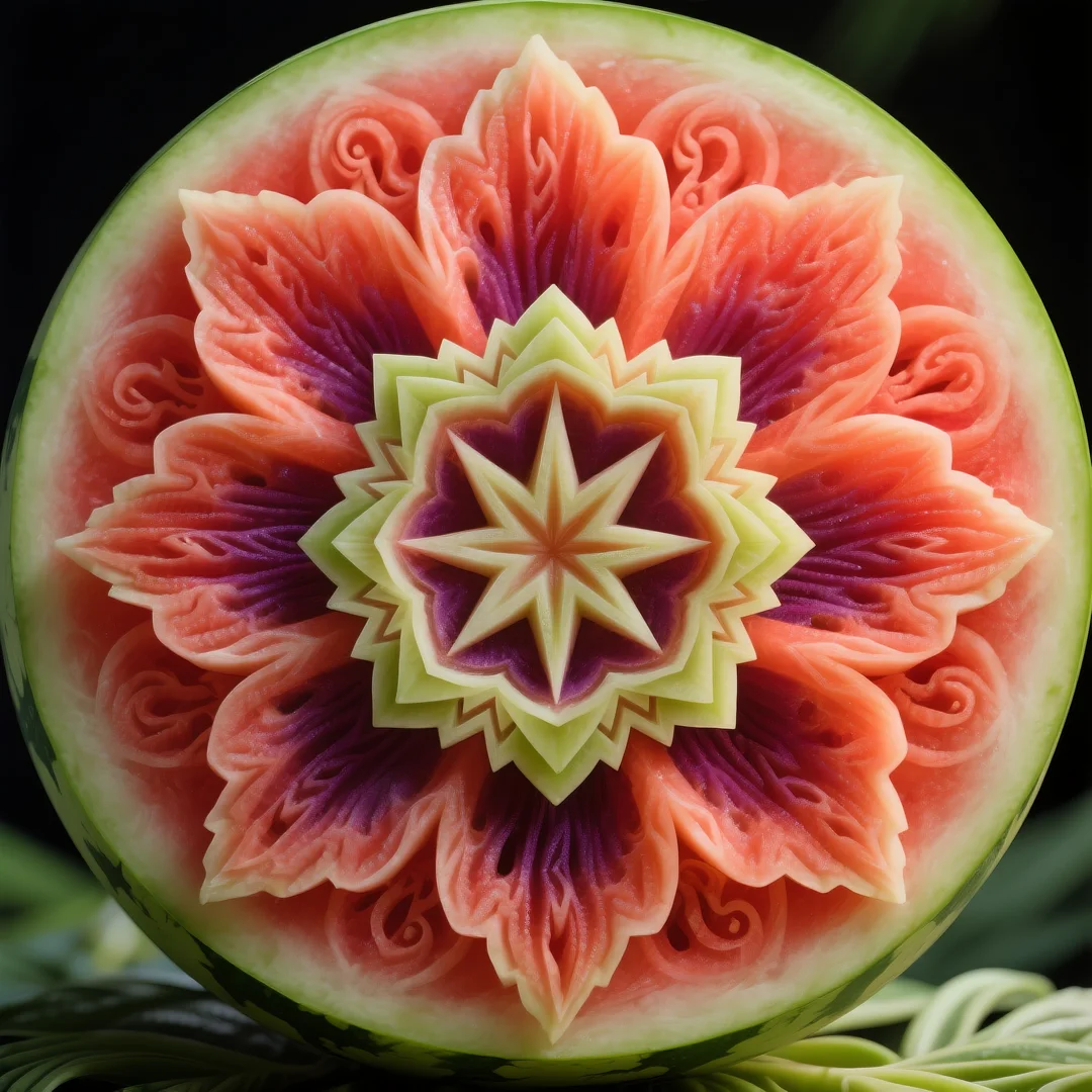 即梦AI 【水果】【西瓜】| 炎炎夏日，来一组赏心悦目的西瓜图案解暑降温，附提示词