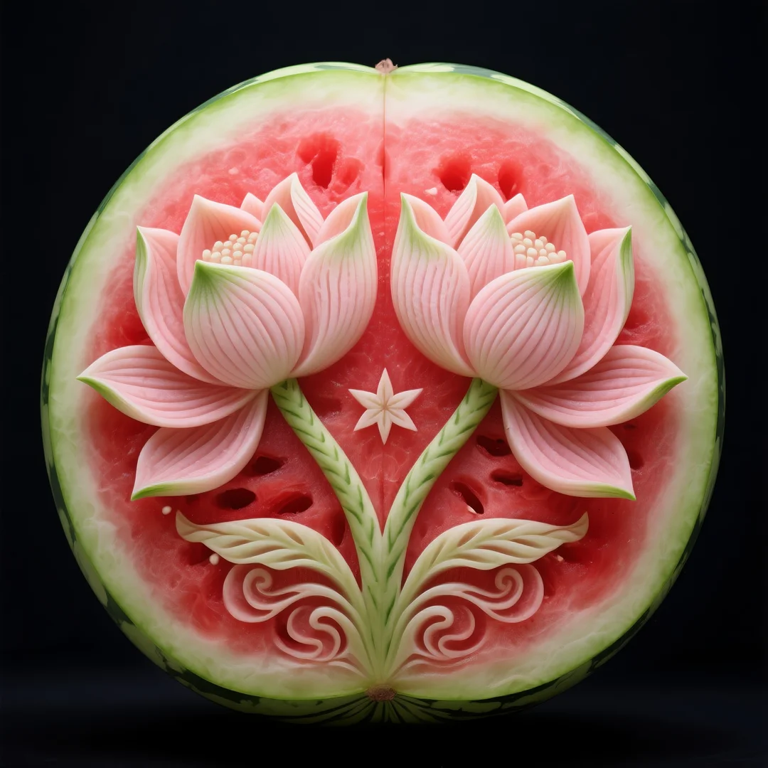 即梦AI 【水果】【西瓜】| 炎炎夏日，来一组赏心悦目的西瓜图案解暑降温，附提示词