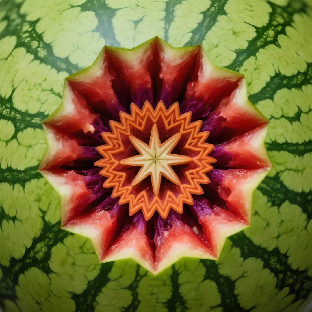 即梦AI 【水果】【西瓜】| 炎炎夏日，来一组赏心悦目的西瓜图案解暑降温，附提示词