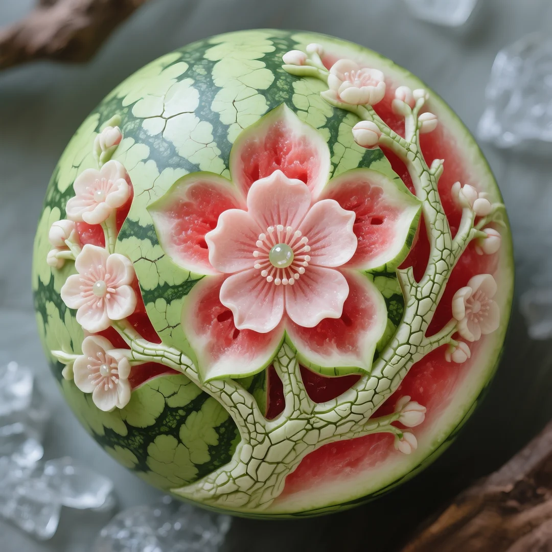 即梦AI 【水果】【西瓜】| 炎炎夏日，来一组赏心悦目的西瓜图案解暑降温，附提示词