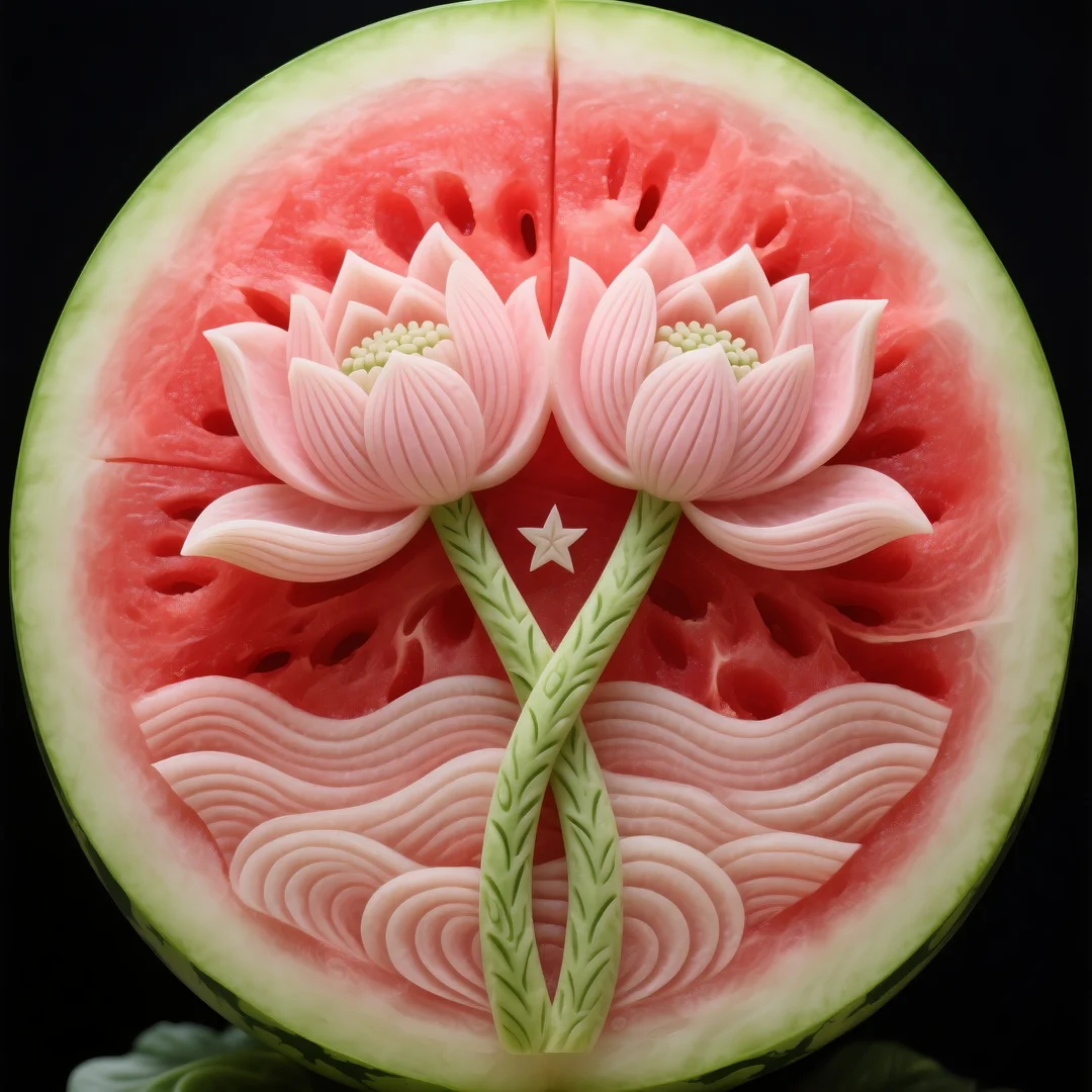 即梦AI 【水果】【西瓜】| 炎炎夏日，来一组赏心悦目的西瓜图案解暑降温，附提示词