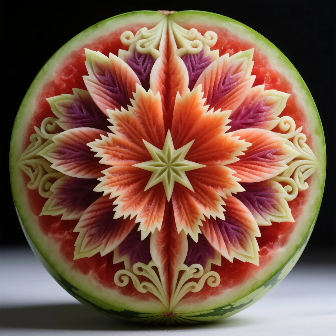 即梦AI 【水果】【西瓜】| 炎炎夏日，来一组赏心悦目的西瓜图案解暑降温，附提示词