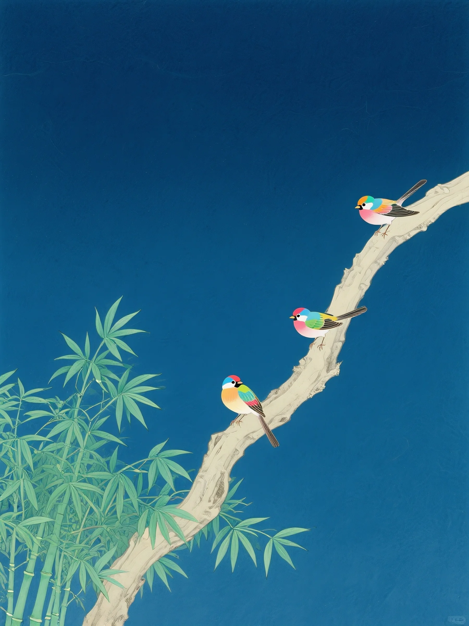 即梦AI 【插画设计】【动物】| 治愈的小鸟，附提示词