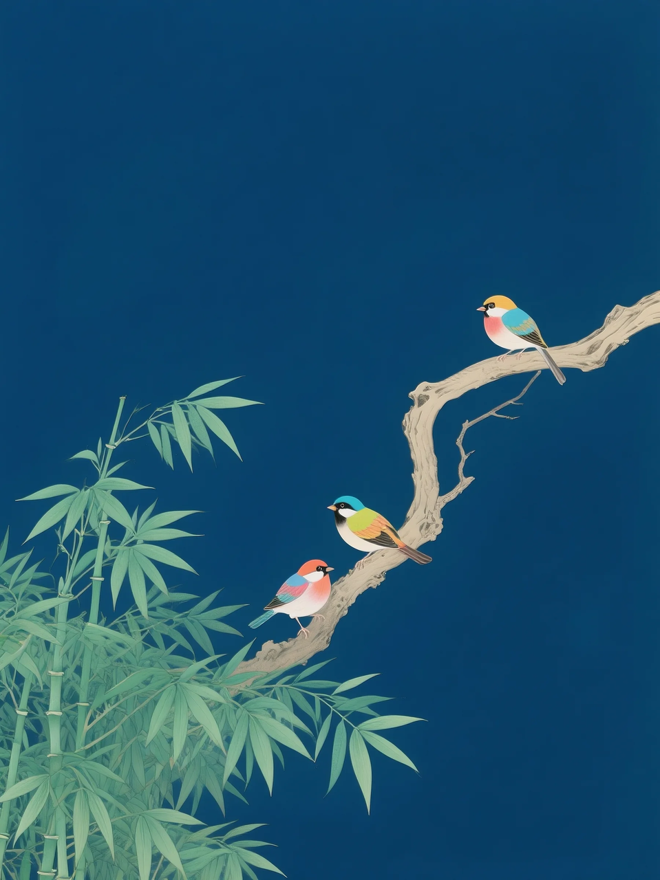 即梦AI 【插画设计】【动物】| 治愈的小鸟，附提示词