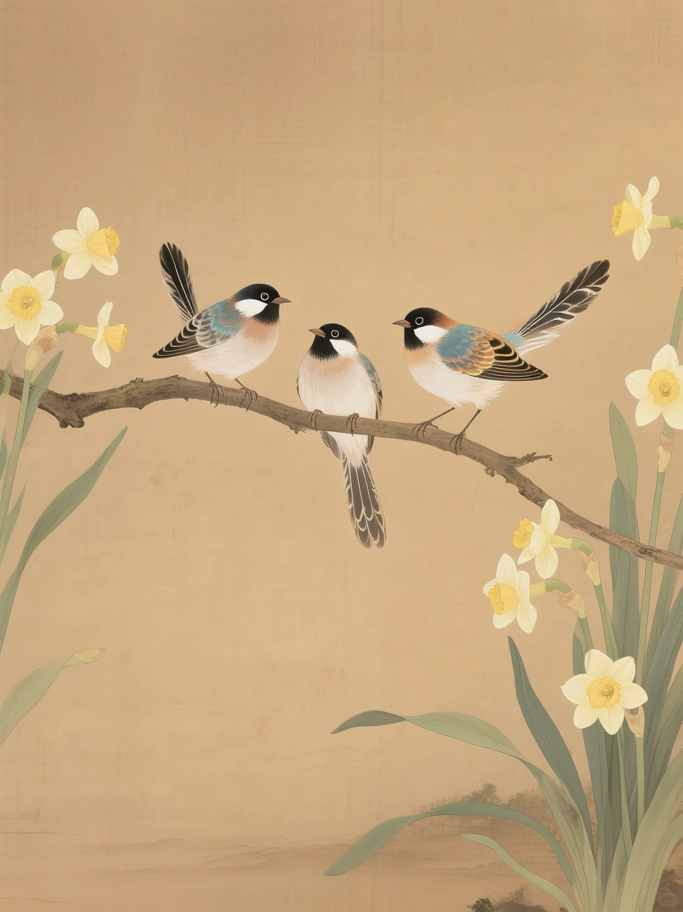 即梦AI 【插画设计】【动物】| 治愈的小鸟，附提示词