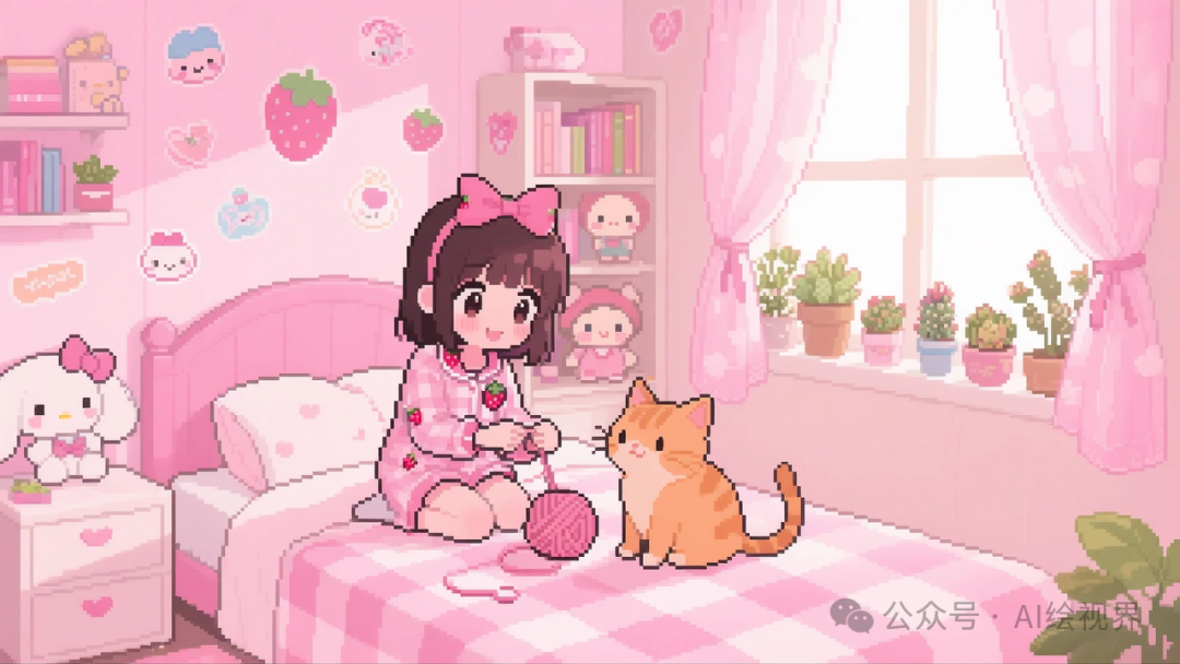 即梦AI 【像素风格】| 爆火的抑郁风像素插画怎么搞?照着输入,张张戳中泪点