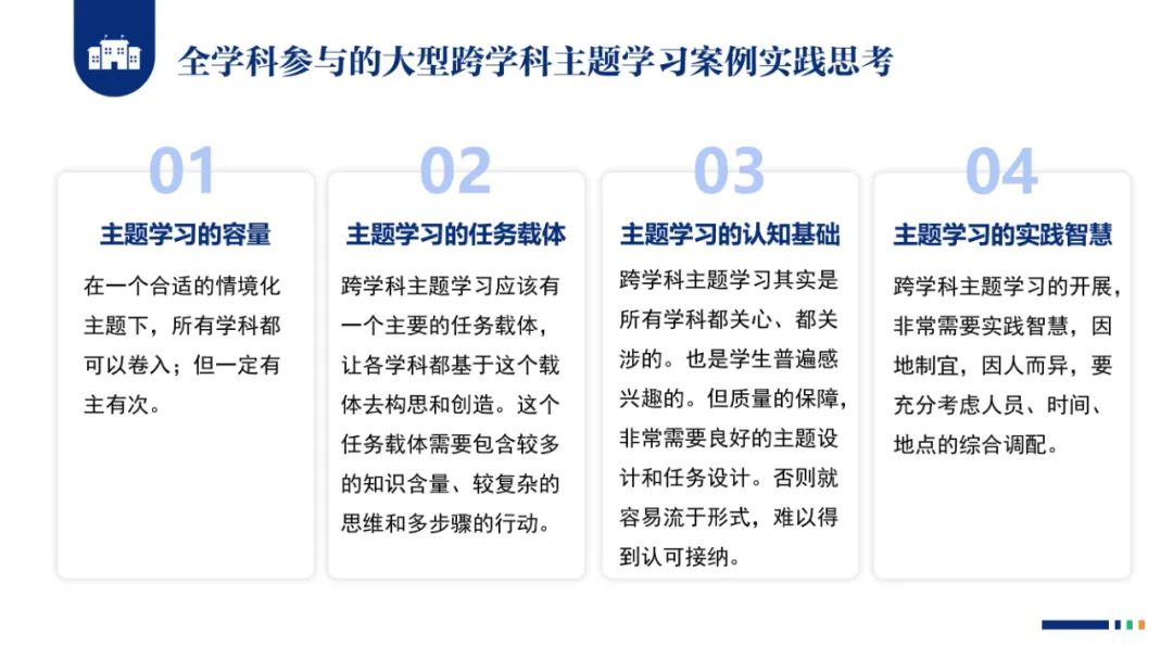 PPT |  北京师范大学昌平附属学校副校长沈静：跨学科主题学习的校本化实践——兼论AI赋能学校发展思考