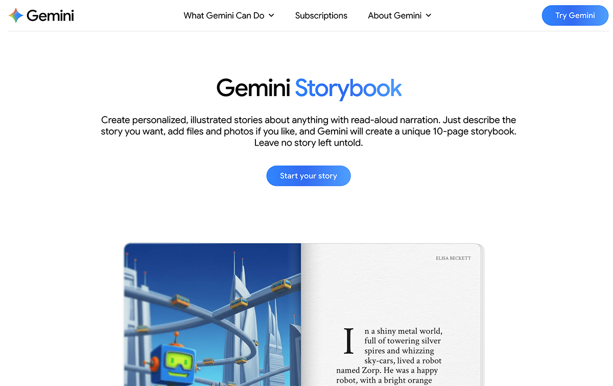  Gemini Storybook