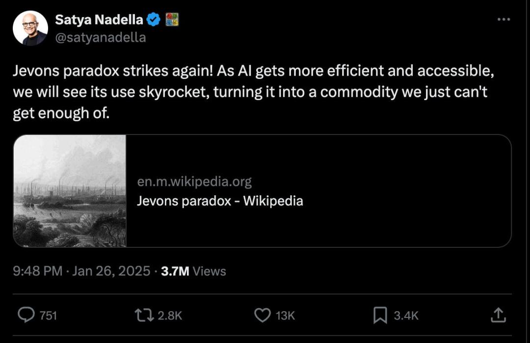 DeepSeek带火的“杰文斯悖论”，如何预言AI的未来？