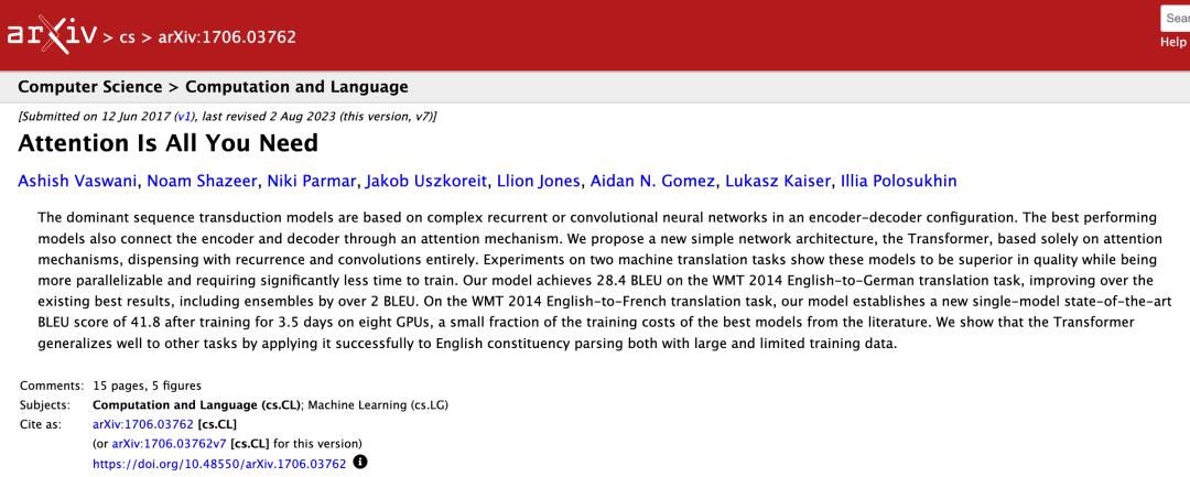 Transformer八周年，Attention Is All You Need被引破18万封神