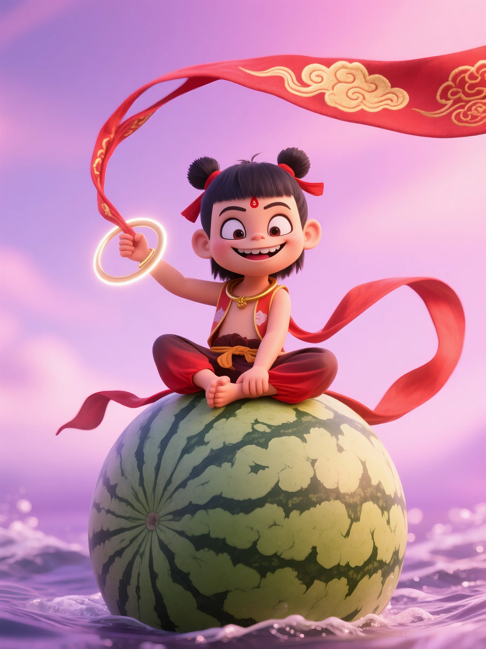 即梦AI 【水果】【西瓜】| 夏日里西瓜上的童趣，附提示词