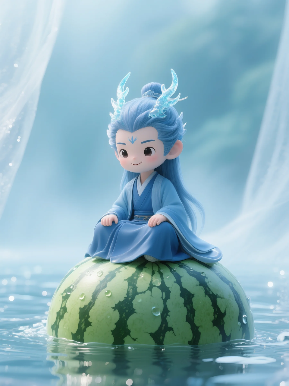 即梦AI 【水果】【西瓜】| 夏日里西瓜上的童趣，附提示词