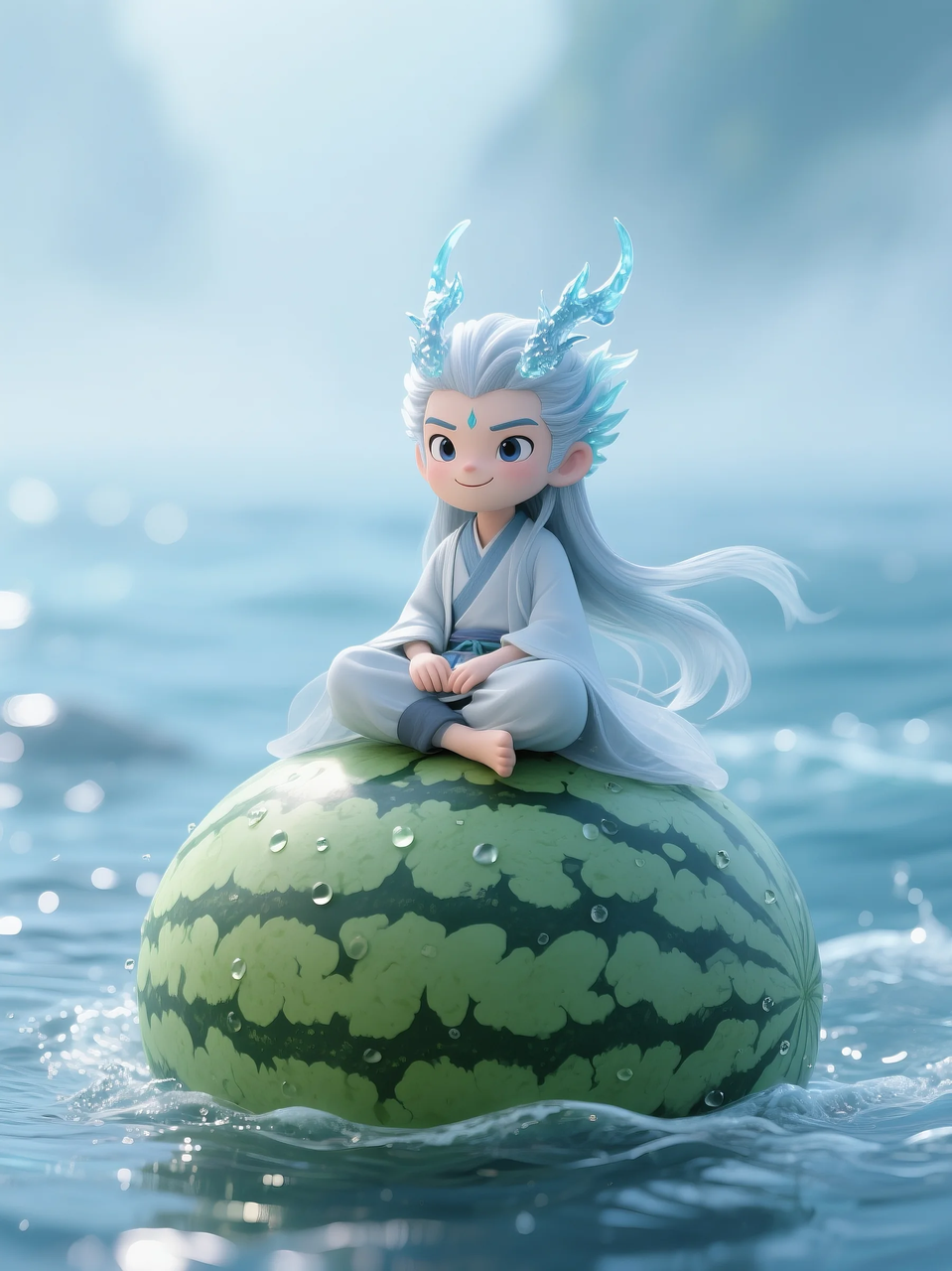 即梦AI 【水果】【西瓜】| 夏日里西瓜上的童趣，附提示词