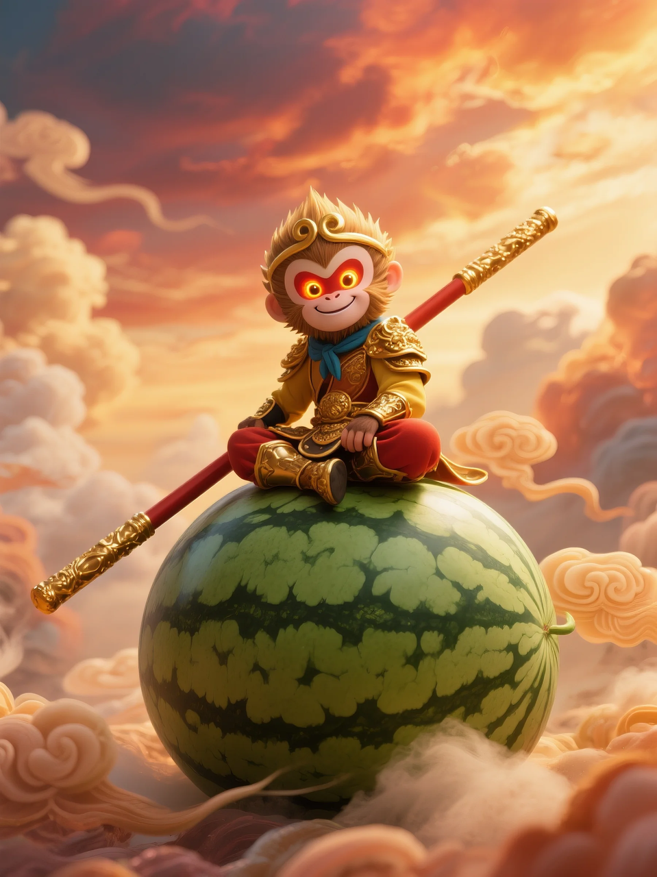 即梦AI 【水果】【西瓜】| 夏日里西瓜上的童趣，附提示词