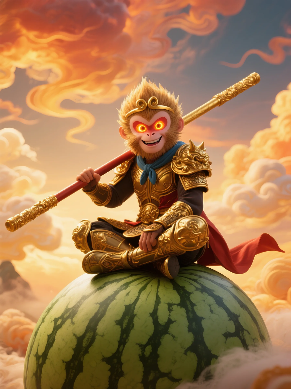 即梦AI 【水果】【西瓜】| 夏日里西瓜上的童趣，附提示词