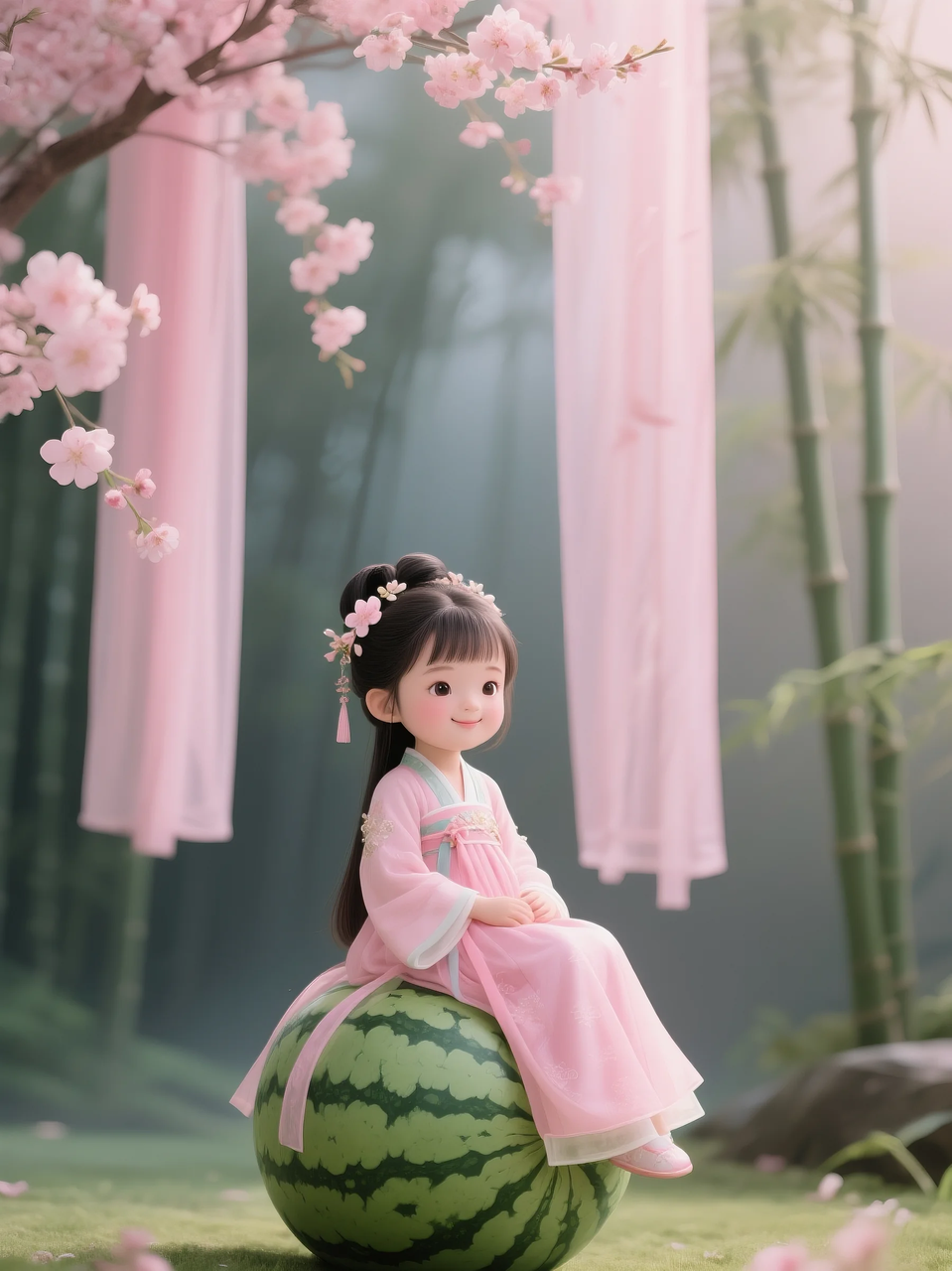 即梦AI 【水果】【西瓜】| 夏日里西瓜上的童趣，附提示词