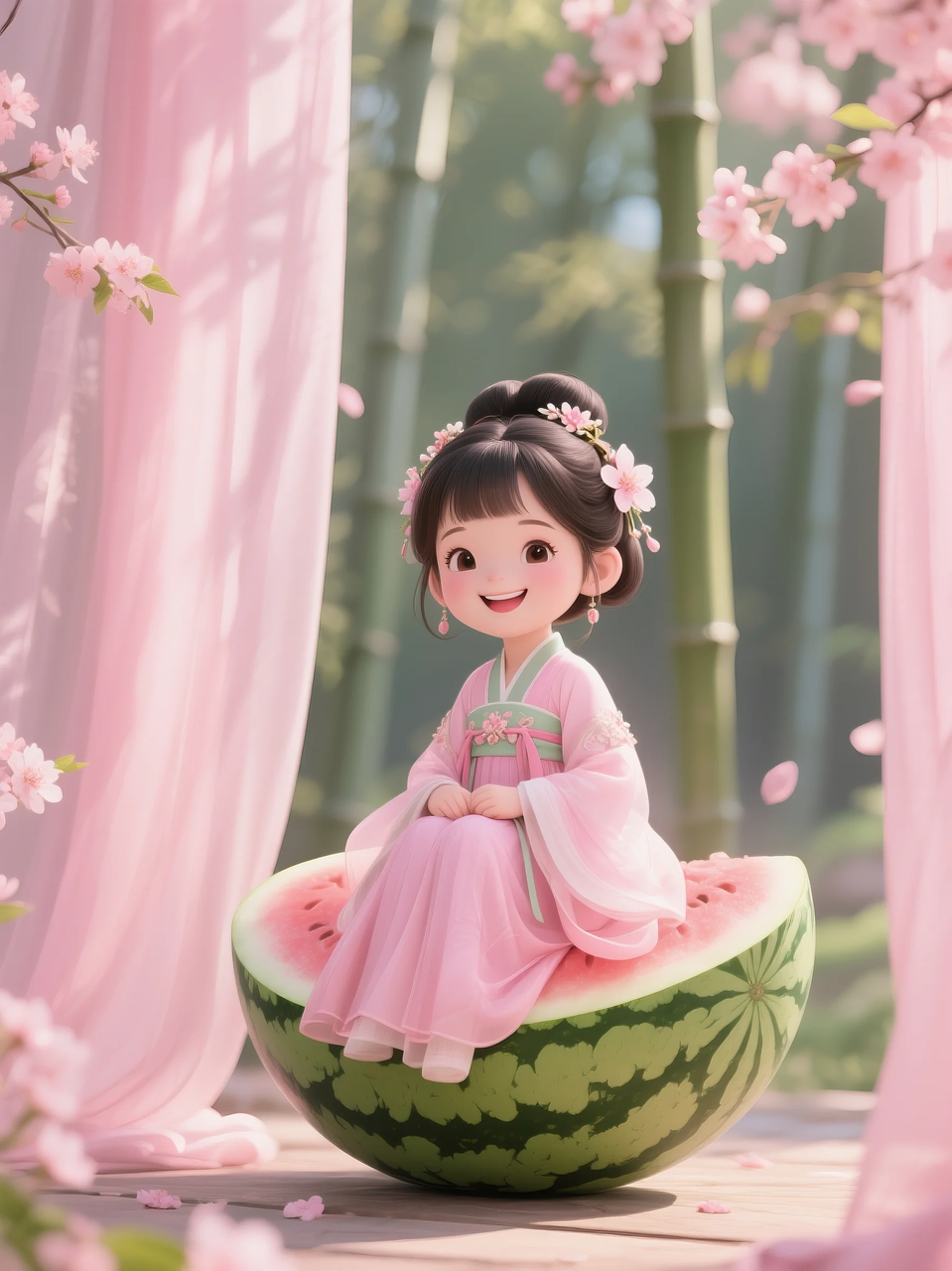 即梦AI 【水果】【西瓜】| 夏日里西瓜上的童趣，附提示词