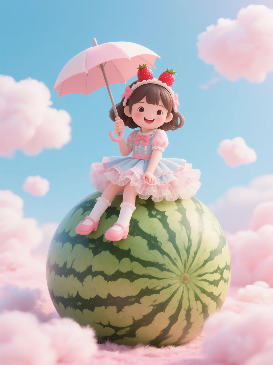 即梦AI 【水果】【西瓜】| 夏日里西瓜上的童趣，附提示词