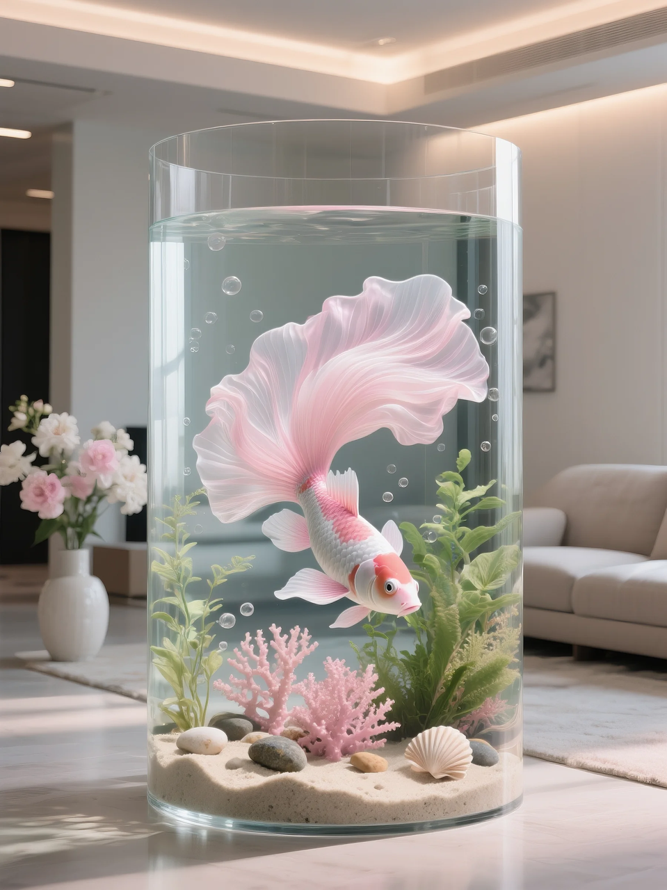 即梦AI 【动物】【鱼】| 这么绚丽的孔雀鱼谁不喜欢!  附提示词。