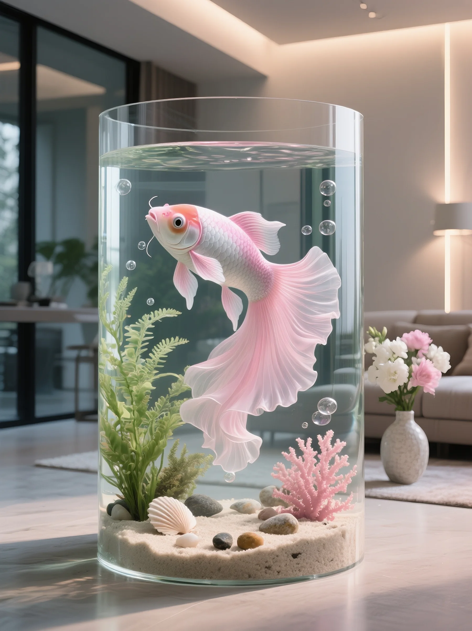 即梦AI 【动物】【鱼】| 这么绚丽的孔雀鱼谁不喜欢!  附提示词。