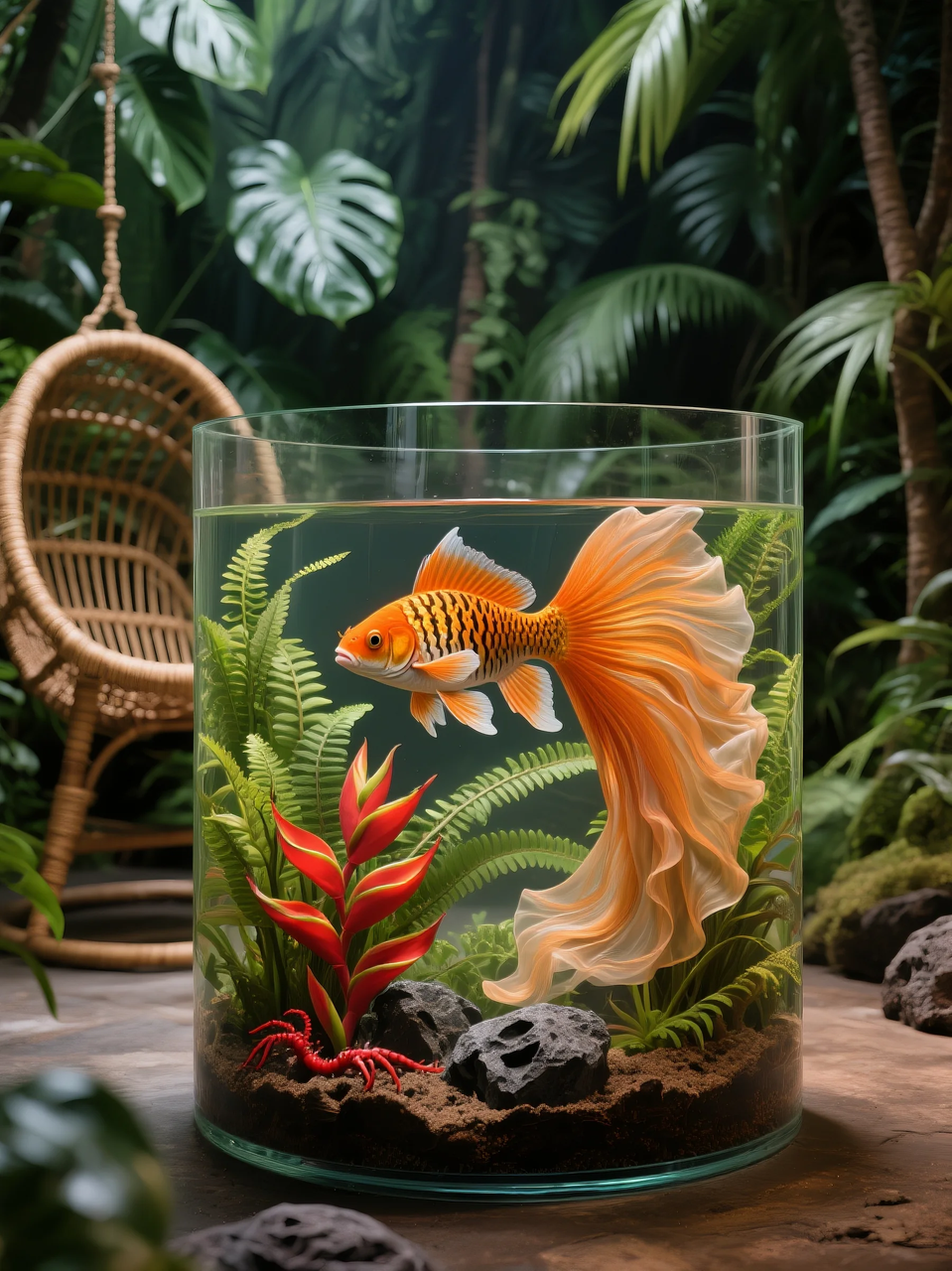 即梦AI 【动物】【鱼】| 这么绚丽的孔雀鱼谁不喜欢!  附提示词。