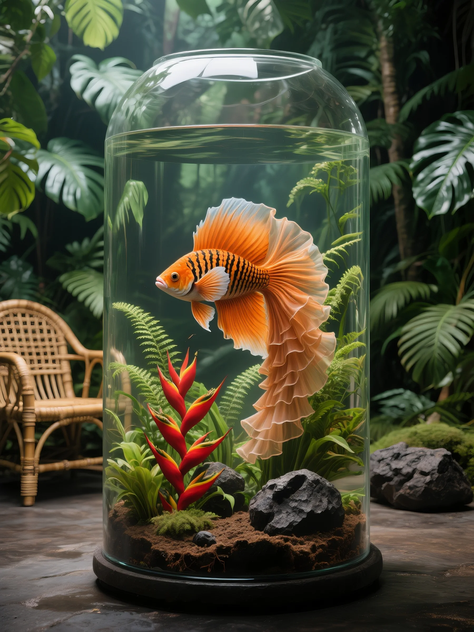 即梦AI 【动物】【鱼】| 这么绚丽的孔雀鱼谁不喜欢!  附提示词。