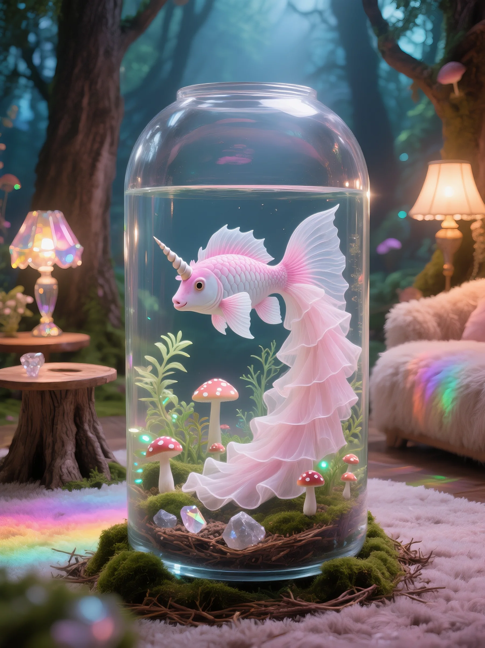 即梦AI 【动物】【鱼】| 这么绚丽的孔雀鱼谁不喜欢!  附提示词。