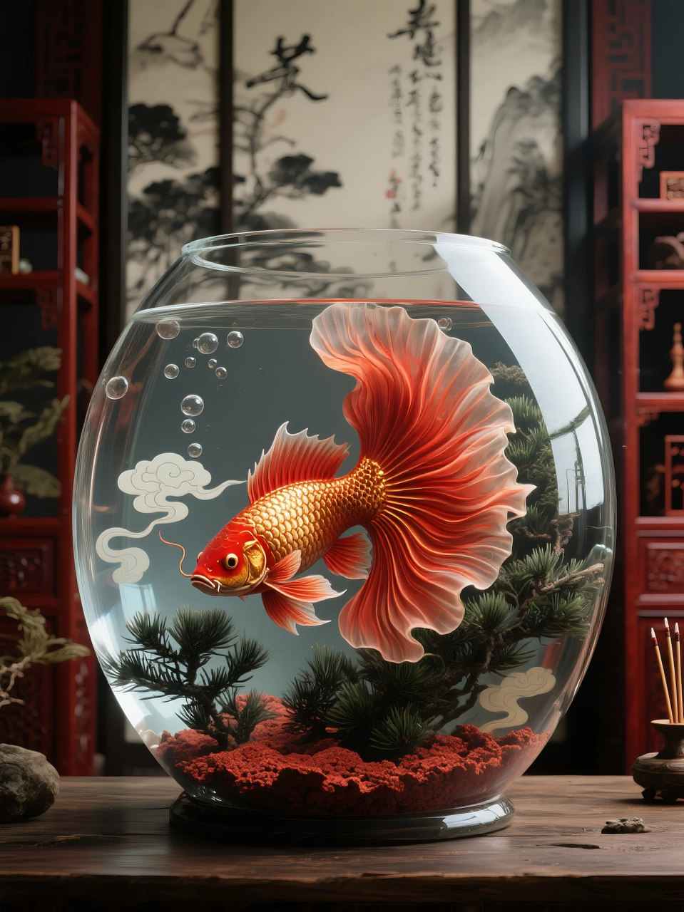 即梦AI 【动物】【鱼】| 这么绚丽的孔雀鱼谁不喜欢!  附提示词。