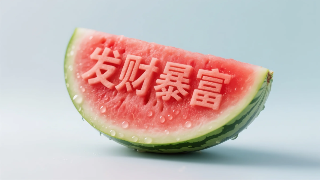 即梦AI 【水果】【西瓜】| 炎炎夏日，来点西瓜字体解解渴，附提示词