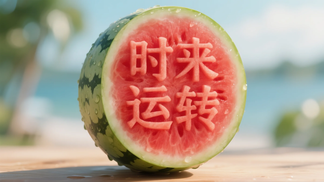 即梦AI 【水果】【西瓜】| 炎炎夏日，来点西瓜字体解解渴，附提示词