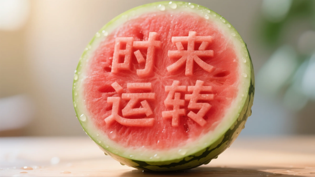 即梦AI 【水果】【西瓜】| 炎炎夏日，来点西瓜字体解解渴，附提示词