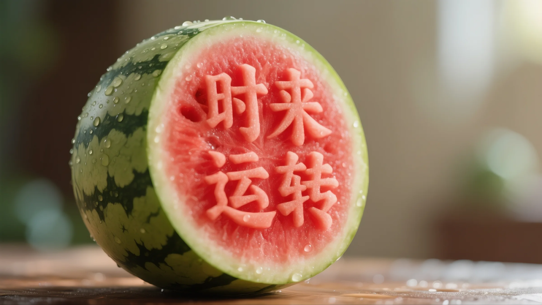 即梦AI 【水果】【西瓜】| 炎炎夏日，来点西瓜字体解解渴，附提示词