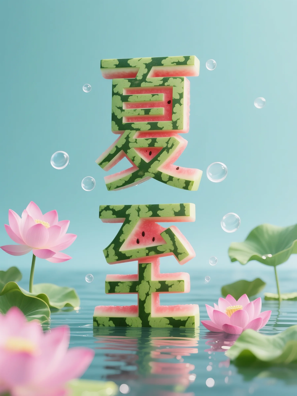 即梦AI 【水果】【西瓜】| 炎炎夏日，来点西瓜字体解解渴，附提示词