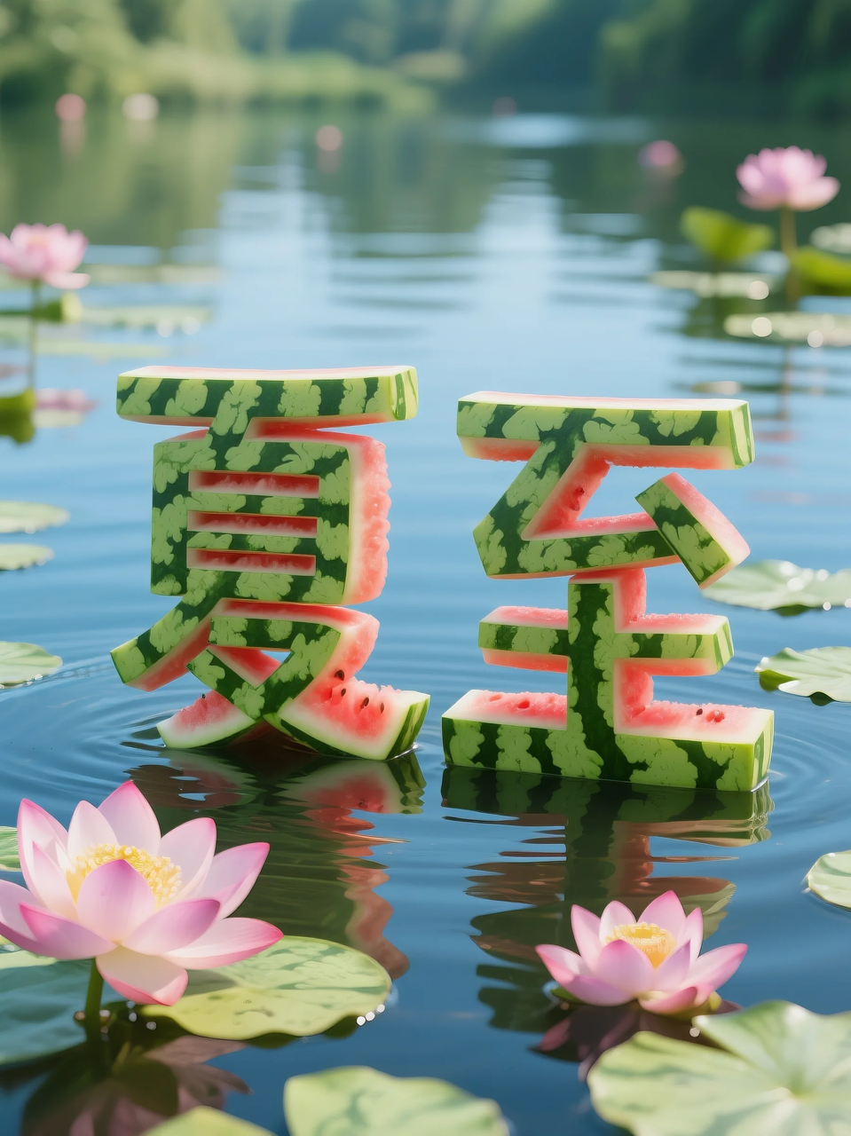 即梦AI 【水果】【西瓜】| 炎炎夏日，来点西瓜字体解解渴，附提示词