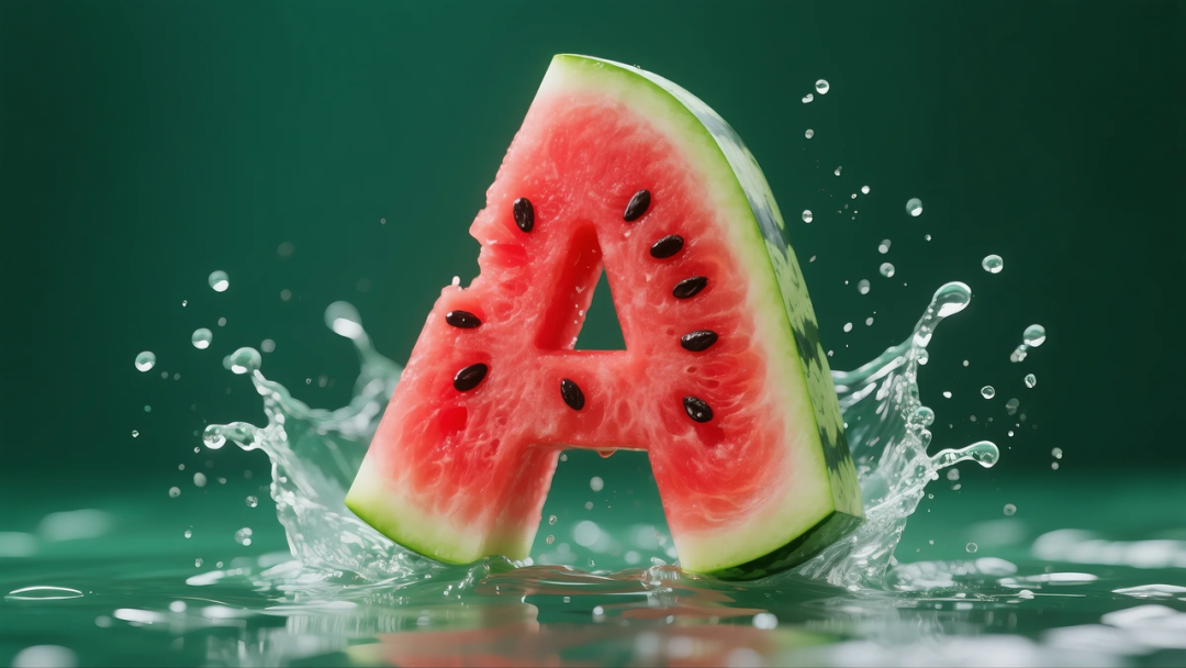 即梦AI 【水果】【西瓜】| 炎炎夏日，来点西瓜字体解解渴，附提示词