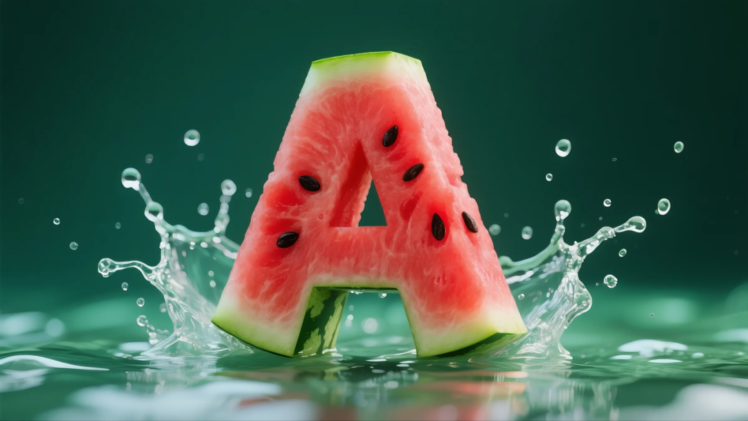 即梦AI 【水果】【西瓜】| 炎炎夏日，来点西瓜字体解解渴，附提示词