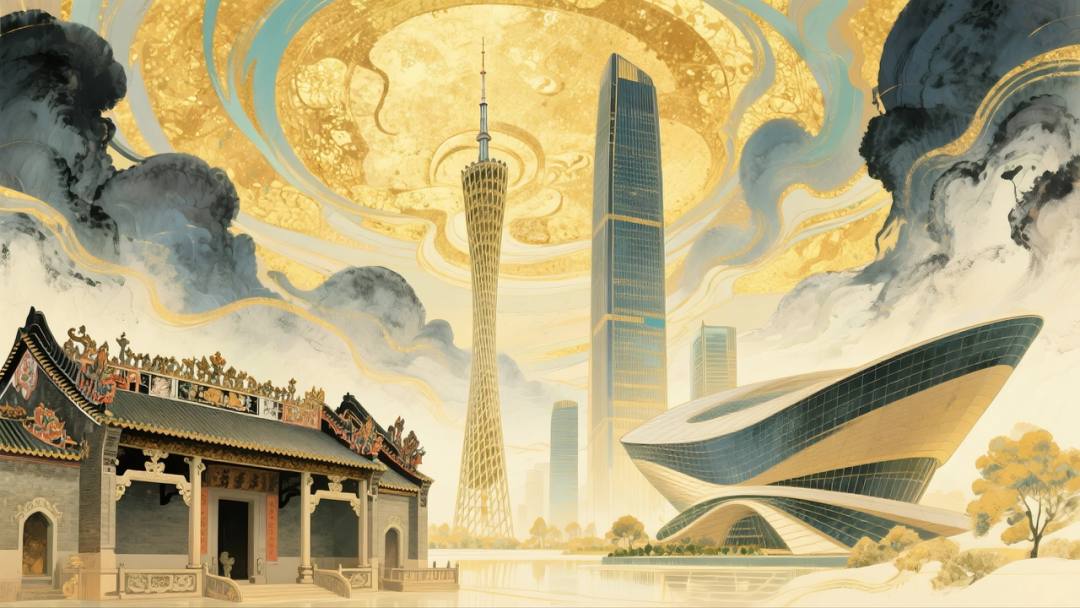 即梦AI 【插画设计】【城市地标】| 10 组城市地标插画提示词，带你解锁不一样的东方禅意美学