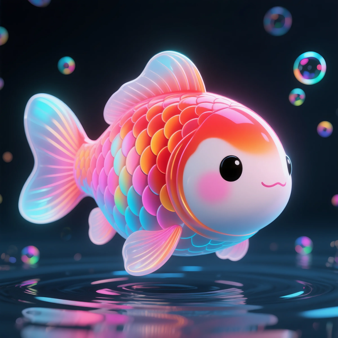 即梦AI 【动物】| 赛博风发光动物，又萌又可爱，附提示词