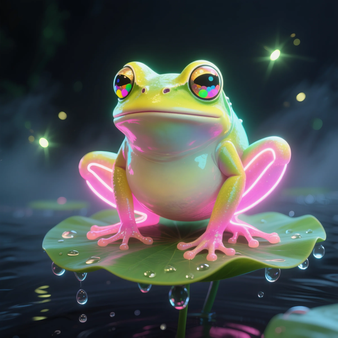 即梦AI 【动物】| 赛博风发光动物，又萌又可爱，附提示词