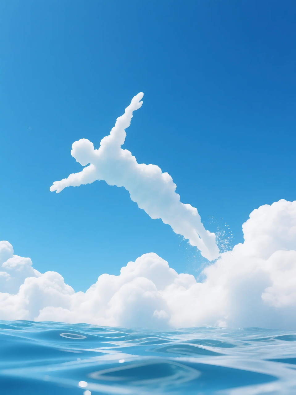 即梦AI 【云】| 一朵热爱运动的云，附提示词