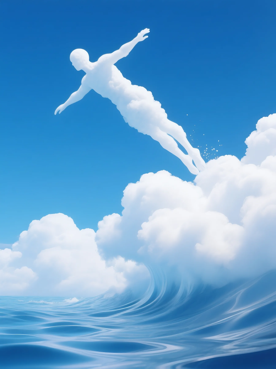 即梦AI 【云】| 一朵热爱运动的云，附提示词