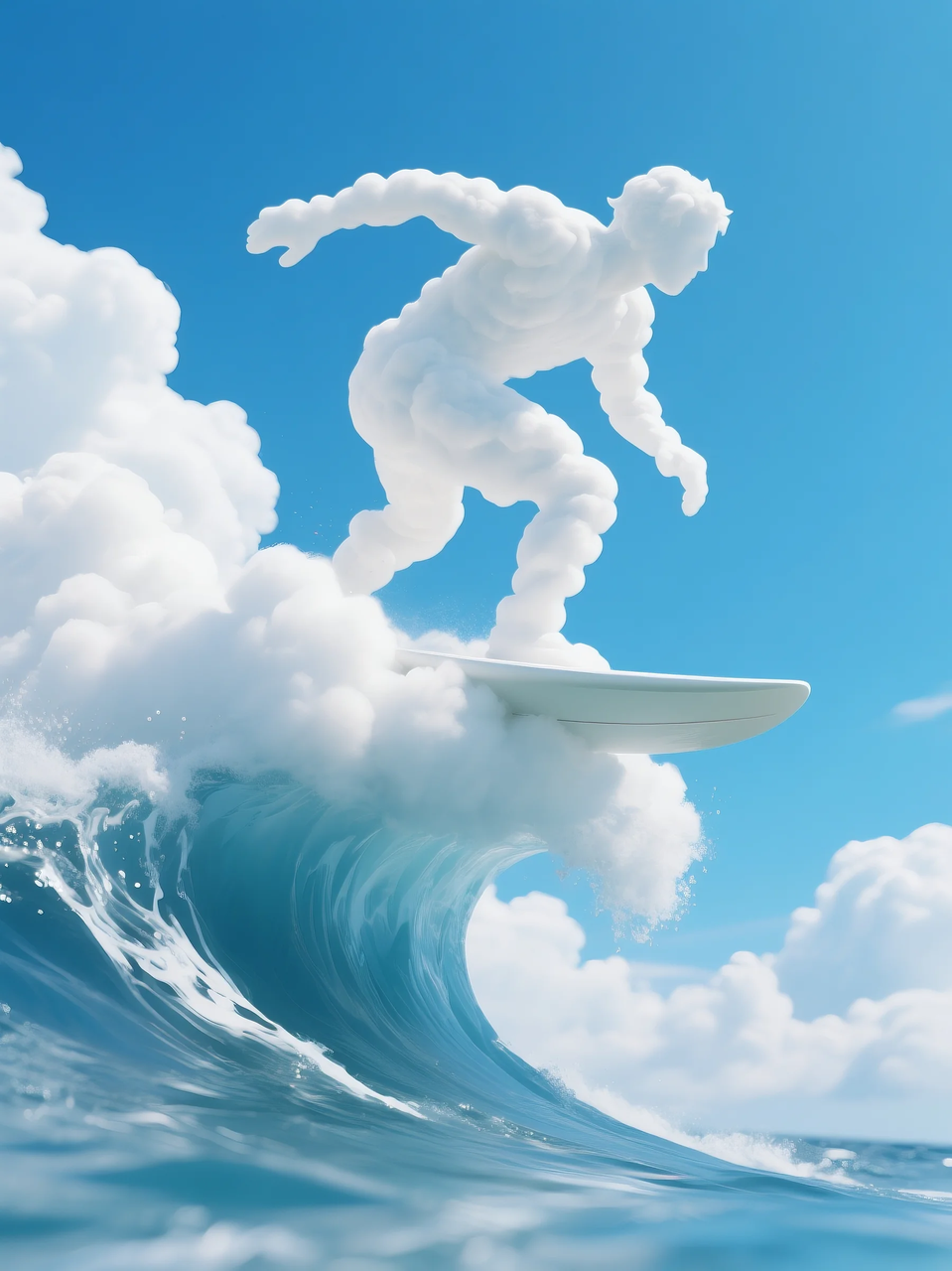 即梦AI 【云】| 一朵热爱运动的云，附提示词